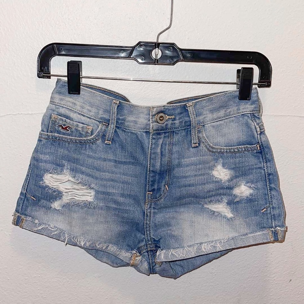 Hollister Blue Jean Denim Shorts Size 0/24 W